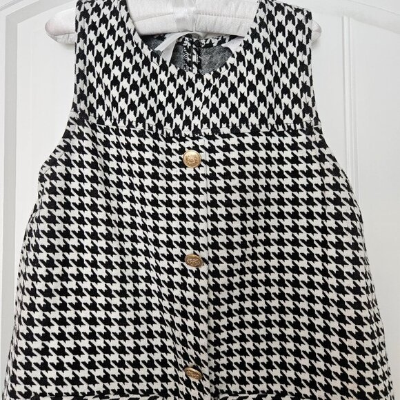 Sale 🎉🥳 4/$25 or $10Zara Girls Black & White Houndstooth Dress - Picture 5 of 6